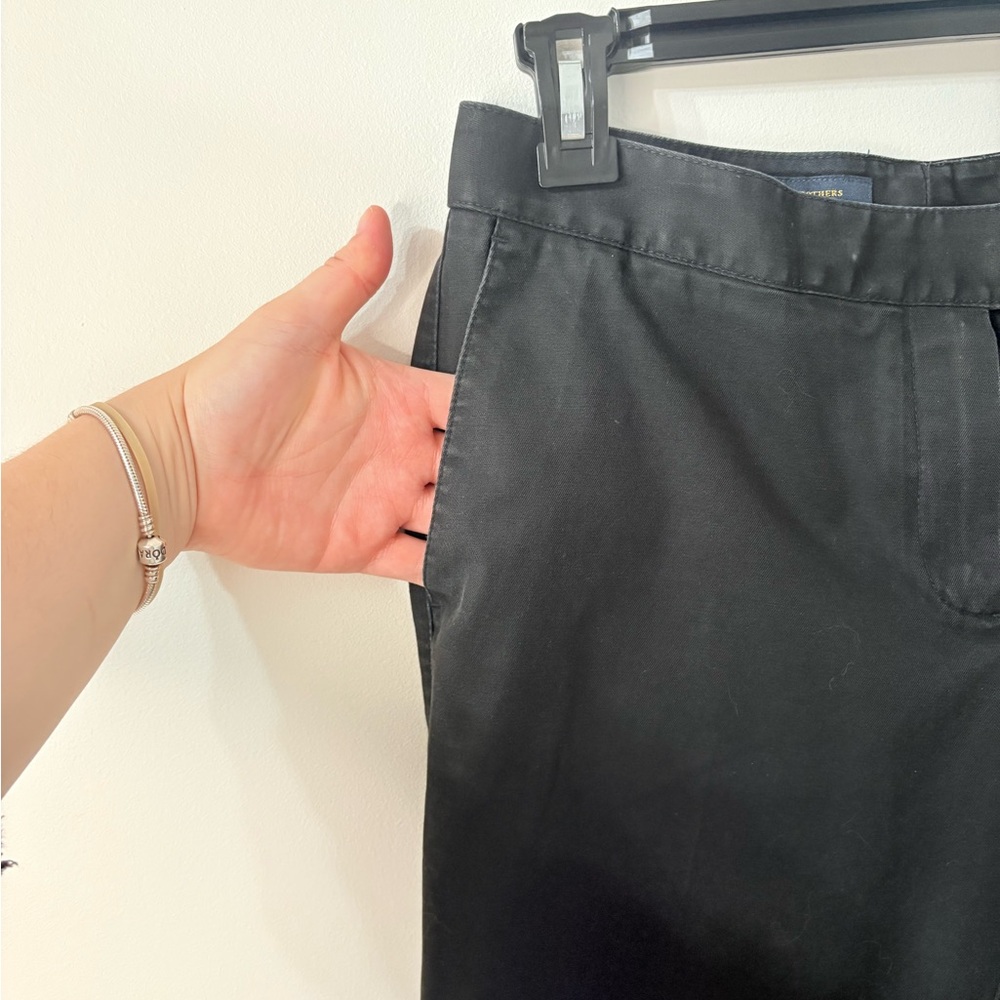 🐈‍⬛BROOKS BROTHERS Womens 6 Black Stretch Cotton Advantage Chino® Pants Office - Picture 4 of 6